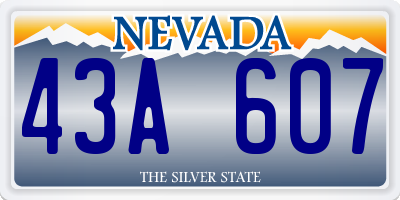 NV license plate 43A607