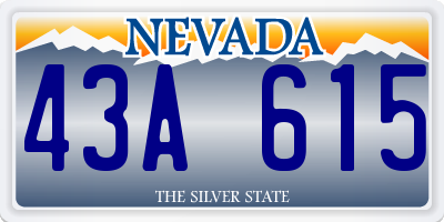 NV license plate 43A615