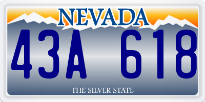 NV license plate 43A618