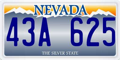 NV license plate 43A625