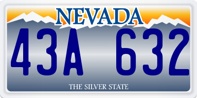 NV license plate 43A632