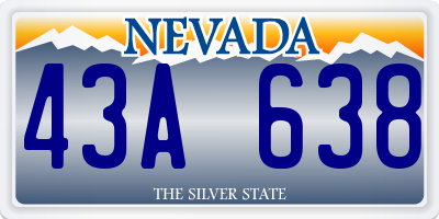 NV license plate 43A638