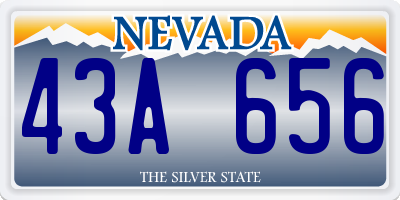 NV license plate 43A656