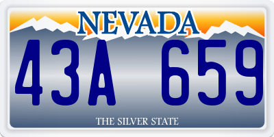 NV license plate 43A659