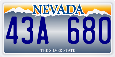 NV license plate 43A680