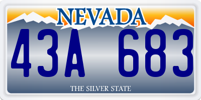 NV license plate 43A683