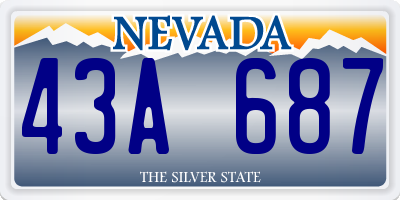 NV license plate 43A687