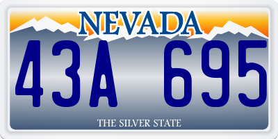 NV license plate 43A695