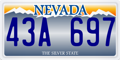 NV license plate 43A697
