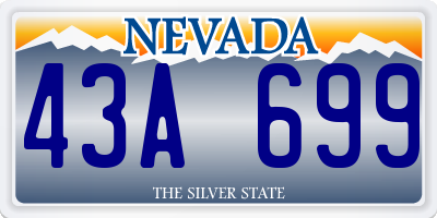 NV license plate 43A699