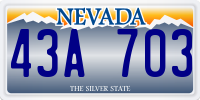 NV license plate 43A703