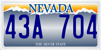 NV license plate 43A704