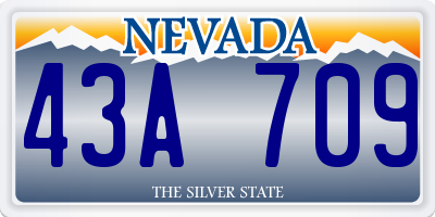 NV license plate 43A709