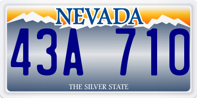 NV license plate 43A710