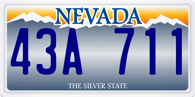 NV license plate 43A711