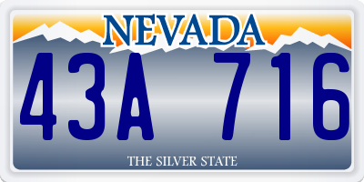 NV license plate 43A716