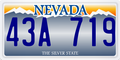 NV license plate 43A719