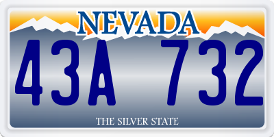 NV license plate 43A732