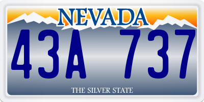 NV license plate 43A737