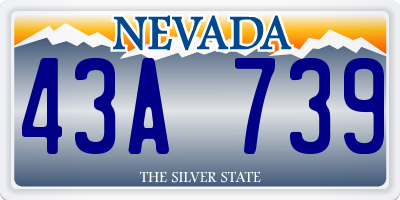 NV license plate 43A739