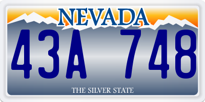 NV license plate 43A748