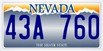 NV license plate 43A760