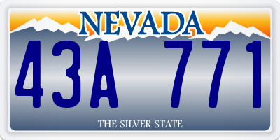 NV license plate 43A771