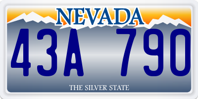 NV license plate 43A790