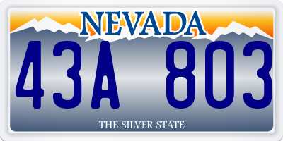 NV license plate 43A803