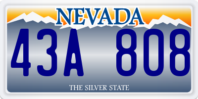 NV license plate 43A808