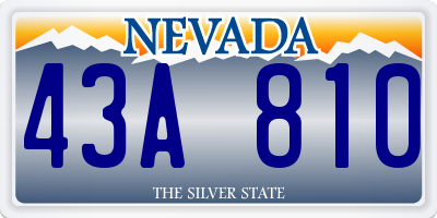 NV license plate 43A810