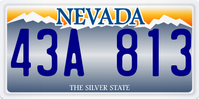 NV license plate 43A813