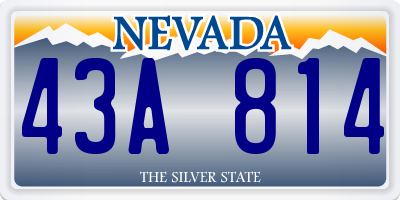 NV license plate 43A814