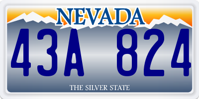 NV license plate 43A824
