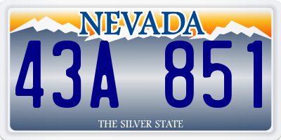 NV license plate 43A851