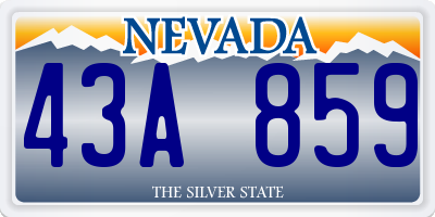 NV license plate 43A859