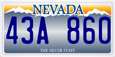 NV license plate 43A860