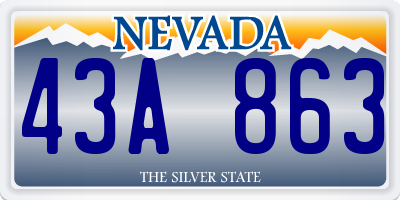 NV license plate 43A863