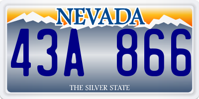 NV license plate 43A866