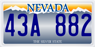 NV license plate 43A882