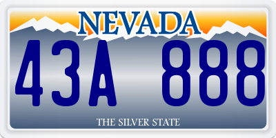 NV license plate 43A888