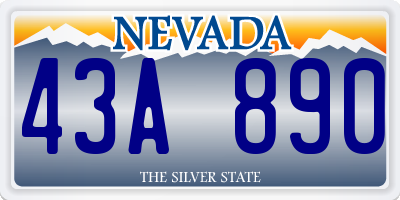 NV license plate 43A890