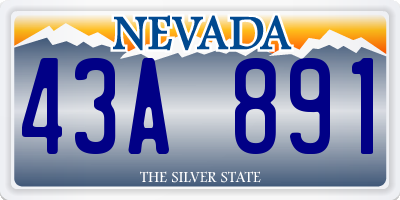 NV license plate 43A891