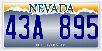 NV license plate 43A895