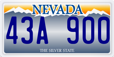 NV license plate 43A900