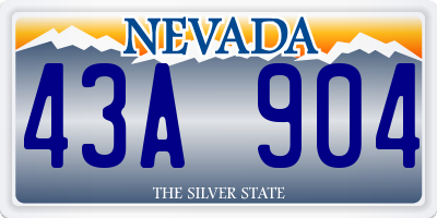 NV license plate 43A904