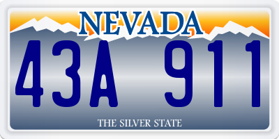 NV license plate 43A911