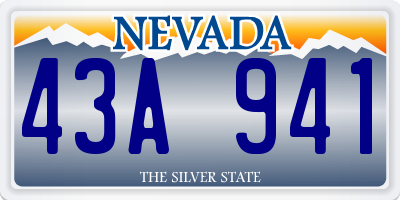 NV license plate 43A941