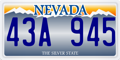 NV license plate 43A945