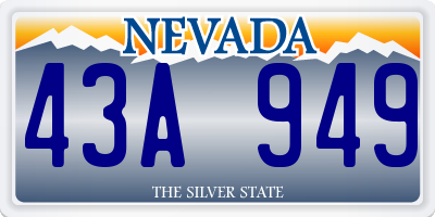 NV license plate 43A949